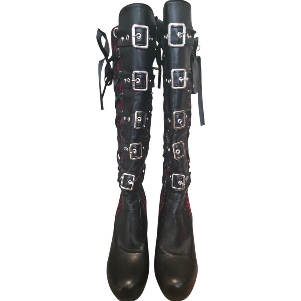 Goth lace up knee - Picture 2 of 7